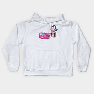 Catra and her pink cat kawaii Kids Hoodie